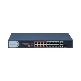   HIKVISION DS-3E0318P-E/M (C) 18 portos PoE switch ; 16 PoE + 1 RJ45 uplink port + 1 kombinált uplink; nem menedzselhető